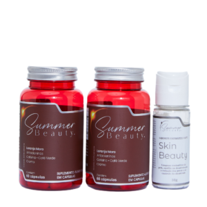 Kit 2 Potes Emagrecedor 1 Frasco do Skin Beauty Sabonete Facial