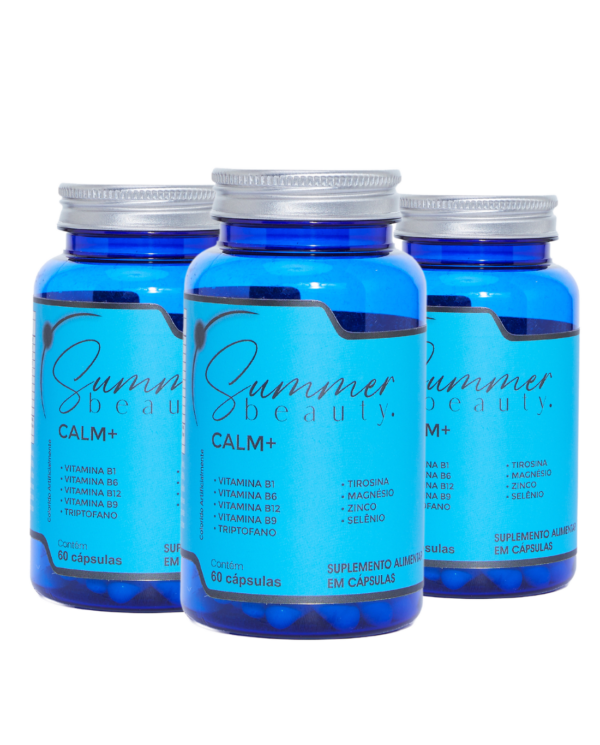 3 Potes de Calm+ Natural