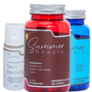 Kit 1 Pote de Emagrecedor 1 Pote de Calm+Natural e 1 Frasco do Skin Beauty Sabonete Facial