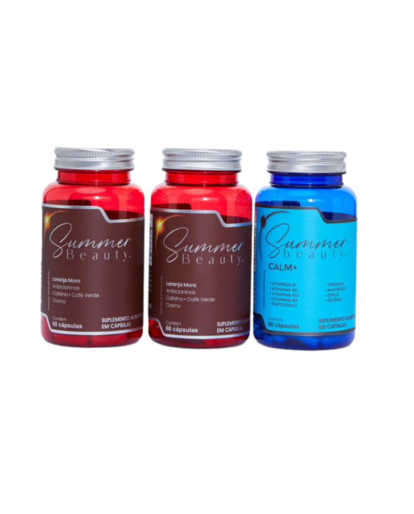 Kit 2 Potes de Emagrecedor e 1 Pote do Calm+