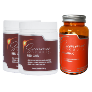 Kit 2 Potes de Chá e 1 Vitamina C